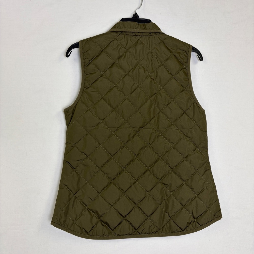 Old Navy Quilted Puffer Vest Bundle Lot 2 Olive Green Navy Zip Small Preppy - Picture 9 of 15